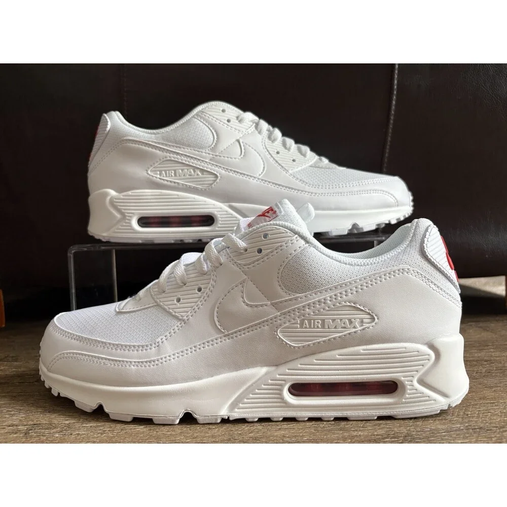 Nike Air Max 90 White Light Crimson Men’s Sz 13 DM0029-118 - Picture 9 of 13